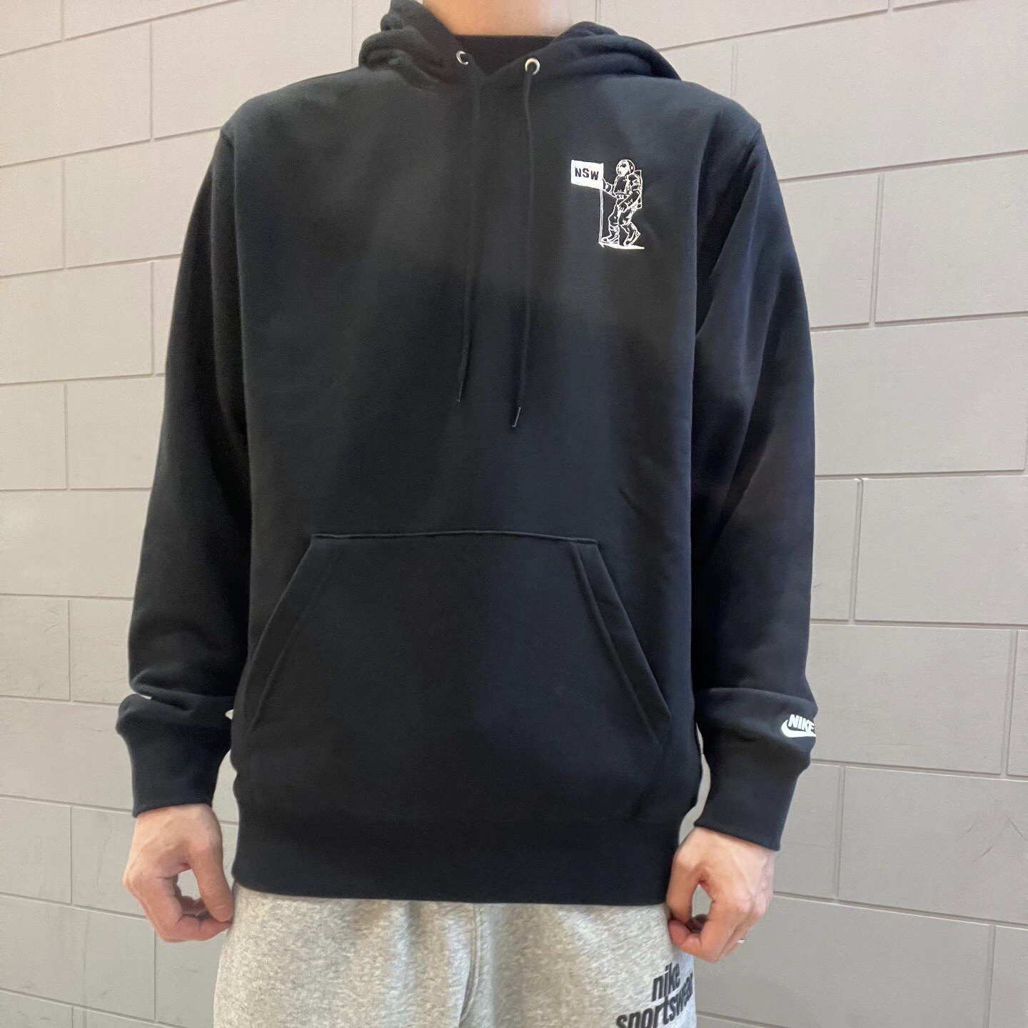 Nike/耐克 正品秋冬男士印花透气连帽运动卫衣HQ8595-010