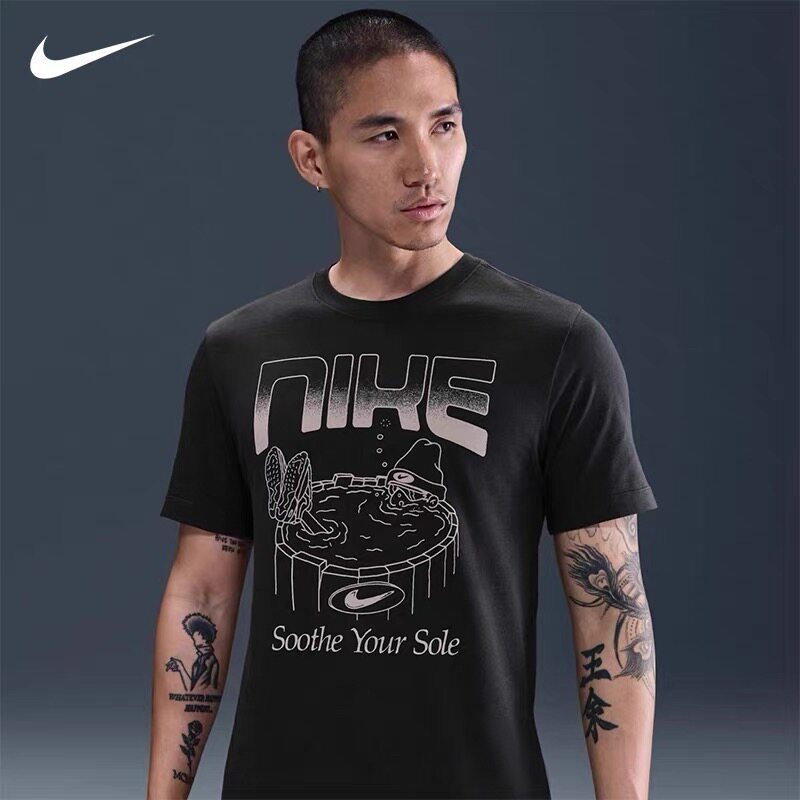 Nike耐克男子夏休闲透气卡通涂鸦印花圆领短袖运动T恤HQ9265-045
