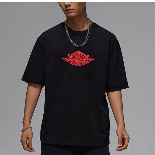 Nike/耐克正品JORDAN男士针织透气宽松经典休闲短袖IB3131-010