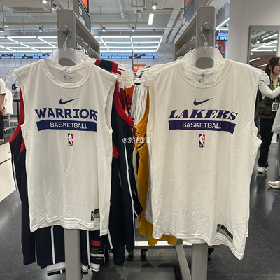 NIKE/耐克 男子勇士队湖人训练速干无袖运动T恤背心DR6765 HF1964