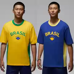 Nike Air Jordan Men's Comfortable Brazilian Team Retro Short-Sleeve Pure Cotton T-Shirt Ii5388