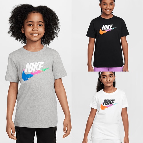 正品耐克/Nike 夏季新款男女大童纯棉柔软印花经典短袖HM5854