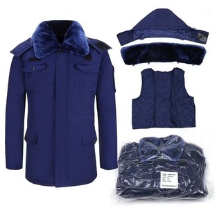 备勤大衣火焰蓝冬季防寒棉衣作训救援备勤寒棉大衣男