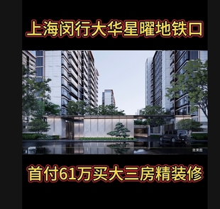 上海闵行浦江大华星曜新房子学区房南北通透地铁口法拍房精装修