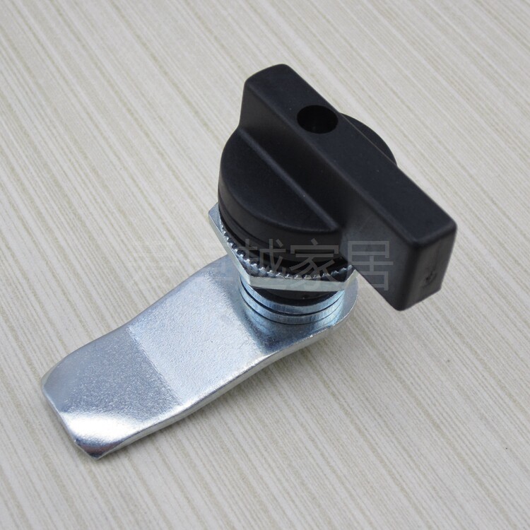 dinbong黑色手柄锁MS406电柜箱手动转舌锁塑料手柄消防栓配电门锁
