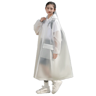 青少年透明初中学生雨衣长款全身防暴雨儿童带书包位上学专用雨披