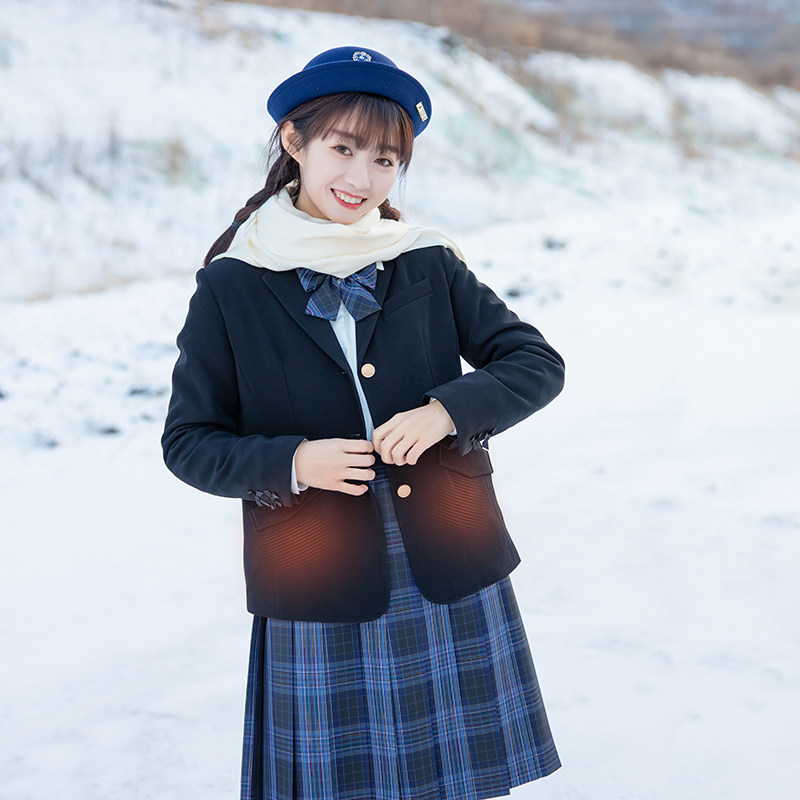 【闭店清仓】jk热火加热三粒扣西服 jk制服春秋外套黑西女