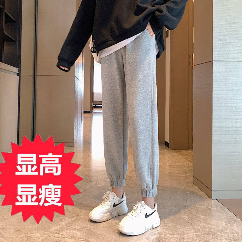 广州十三行爆款女装高端欧货美式大码胖子灯笼运动裤束脚休闲卫裤