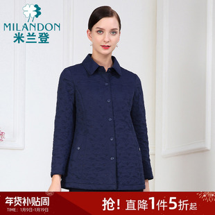 米兰登中老年女装保暖棉衣2025年秋季新款气质妈妈装秋装外套上衣