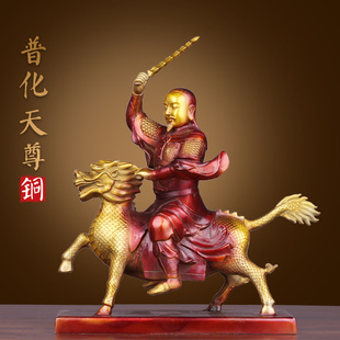 纯铜九天应元雷声普化天尊神像佛雷公雷祖道家贴金客厅供奉教摆件