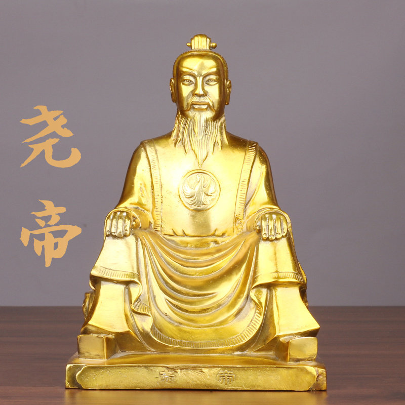 黄铜尧帝像华夏首领人物