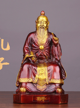 铜孔子像孔夫子教师节易经三圣