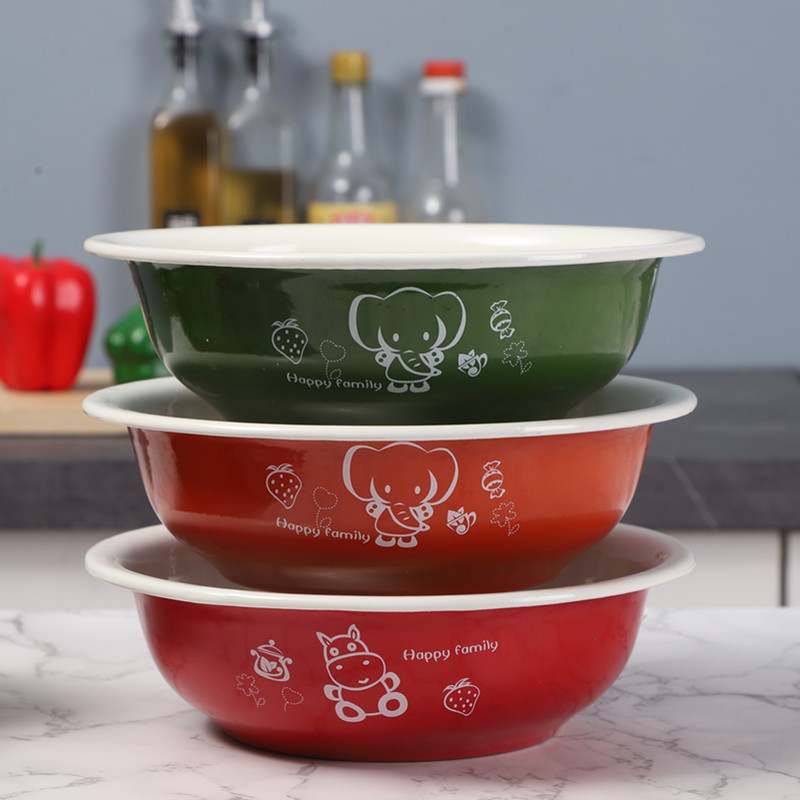 汤盆珐琅搪瓷卡通彩瓷