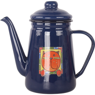 欧丽家珐琅搪瓷油壶咖啡壶水壶怀旧搪瓷酒壶酒店火锅用电磁炉通用