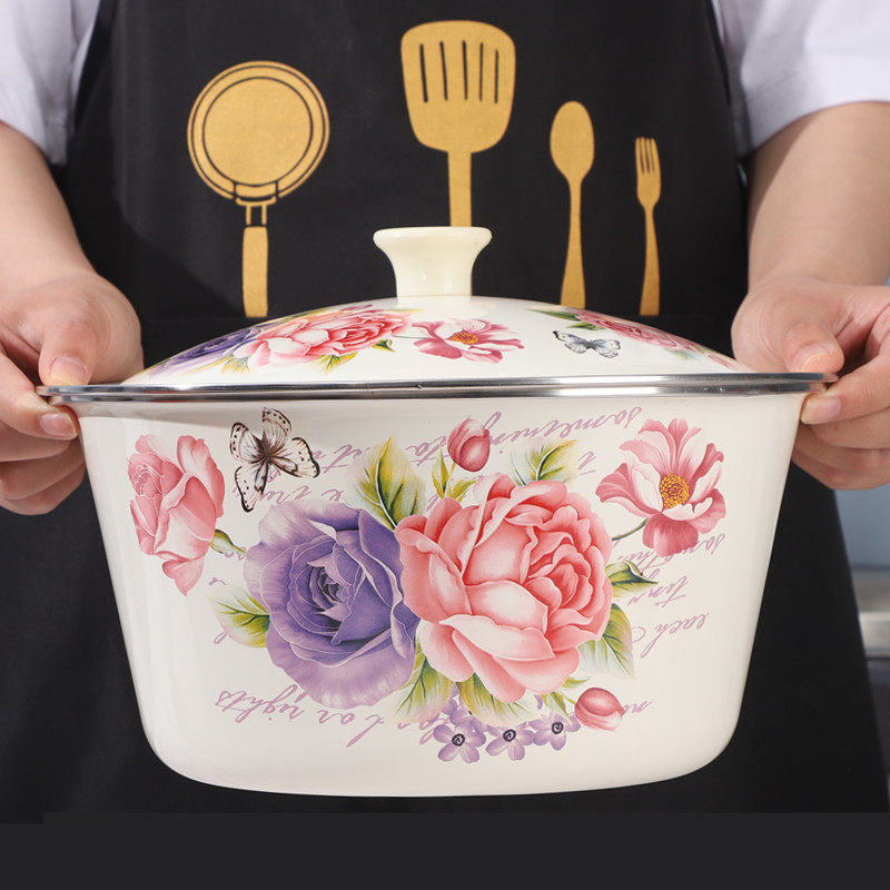 Laguna home Tang Ciwan Enamel basin With cover Tang Ciwan Wangai old-fashioned Lard Pot Enamel Soup potsin the Tableware , Tableware , Bowl  category - from Buy2taobao.com to provide professional Taobao agent buy service