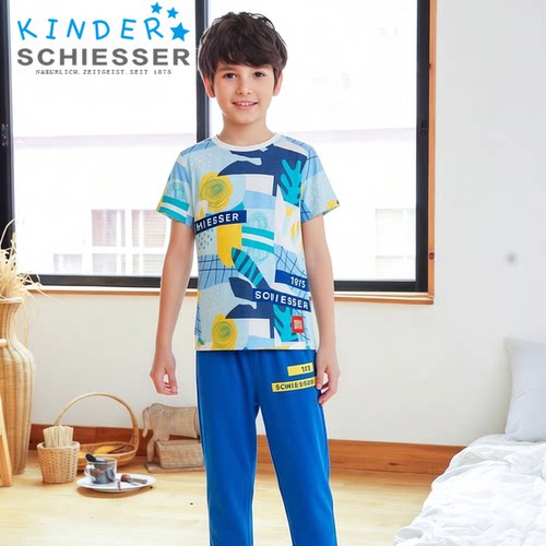 舒雅男童家居服COOLMAX睡衣套装