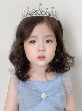 小朋友生日皇冠儿童公主发饰女童发箍王冠幼儿园61儿童节表演舞台