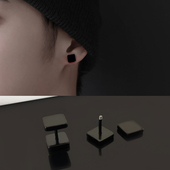 爆款 几何图案耳钉男士 拧螺丝拧扣小耳骨钉2025新款 女耳环单只耳饰