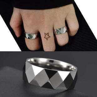 高级感钛钢自律戒指2025新款爆款潮男士食指环女生小众单身戒指虎