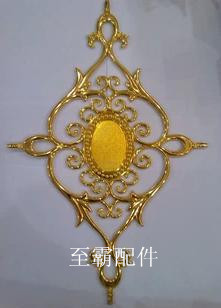 超值钛铝合金门平开门吊趟移门配件双面金沙装饰花玻璃夹管子接花