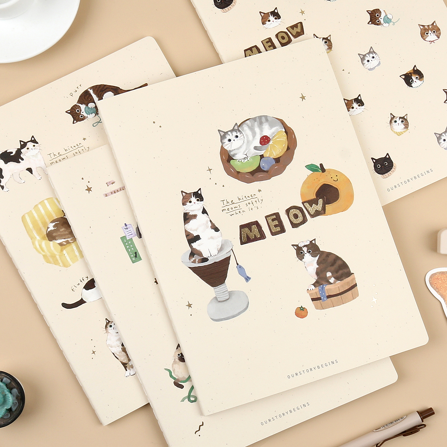 初品小猫小事软面抄空白44张