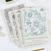 PP侧翻线圈本唯美中国风不硌手作业本横线笔记本文具记事本日记本子B5 软线圈本 伦敦花园 本木初品联名