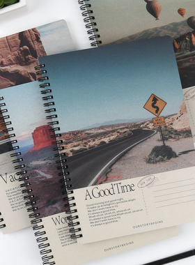 本木初品联名/旷野之旅 侧翻线圈本 创意唯美小清新高颜值办公学生专用横线笔记本文具记事本日记本子b5 a5