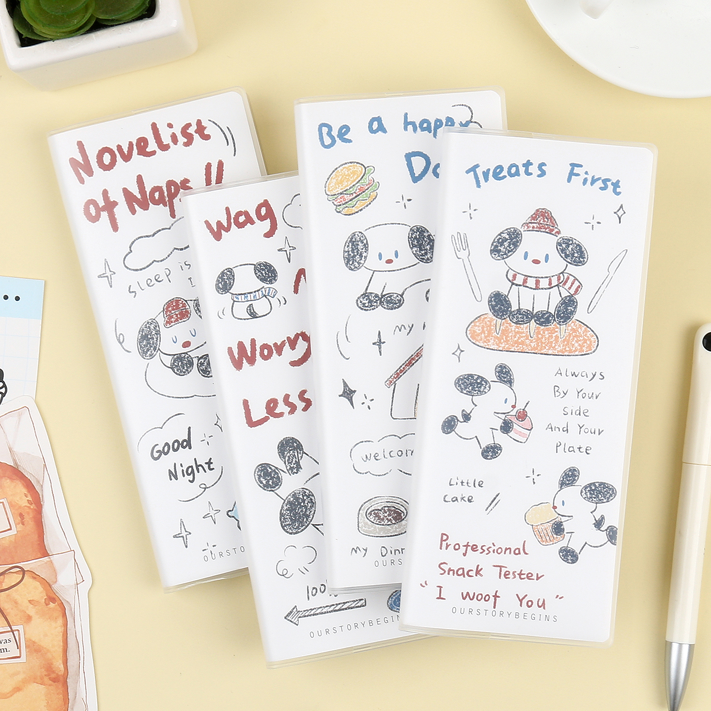 初品轻松小狗口袋胶套本b6