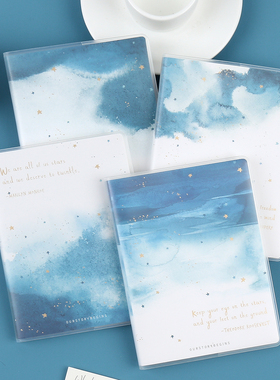 本木初品联名/星野 口袋胶套本 创意唯美简约小清新高颜值办公学生便条本随身笔记本文具记事本日记本子a6