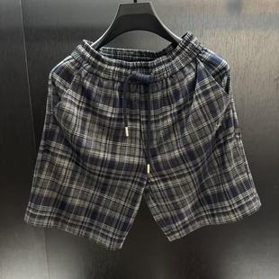 2025新款 子 男款 百搭格纹潮流裤 城市风休闲短裤 时尚 休闲裤 爆款 夏季