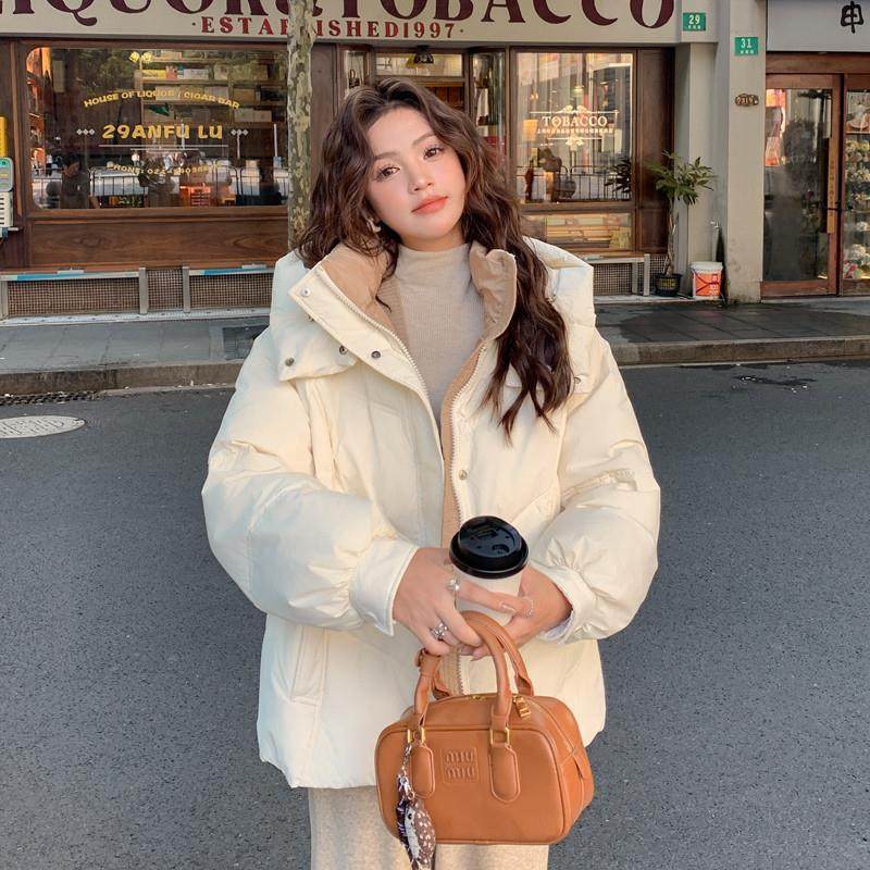 白色短版羽绒衣女冬季2025新款小个子棉服保暖厚外套女款冬装女装,女装/女士精品,羽绒服,淘宝优惠券,粉丝福利购,淘宝优惠卷