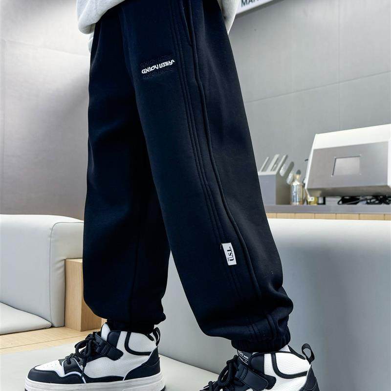 男童冬季加绒裤中大童洋气宽松一体绒休闲裤男孩春秋款儿童运动裤,童装/婴儿装/亲子装,裤子,淘宝优惠券,粉丝福利购,淘宝优惠卷