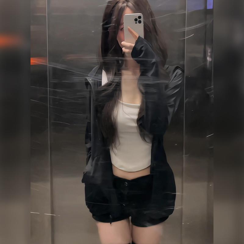 黑色冰丝防晒衣女款2025新款防紫外线夏天薄款外套夏季宽松防晒服