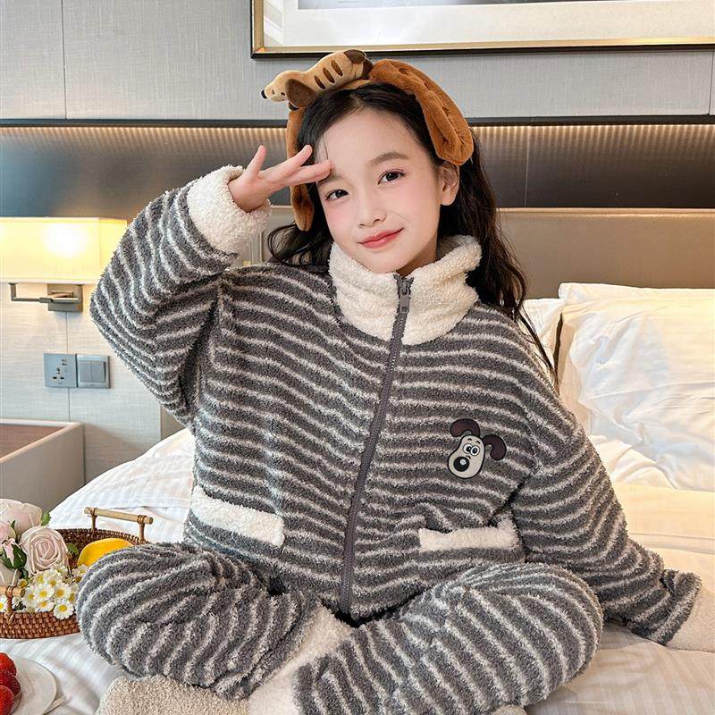 睡衣女童秋冬2025新款大童初中生女孩珊瑚绒家居服儿童保暖超好看,童装/婴儿装/亲子装,家居服套装,淘宝优惠券,粉丝福利购,淘宝优惠卷