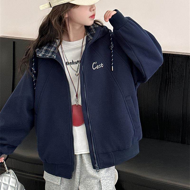 女童外套秋冬2025新款儿童连帽卫衣棒球服加厚夹棉冬装洋气中大童,童装/婴儿装/亲子装,普通外套,淘宝优惠券,粉丝福利购,淘宝优惠卷