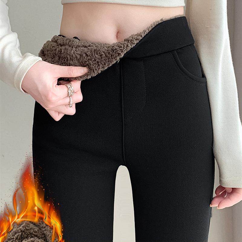 超厚羊羔绒打底裤女外穿2025新款加长小脚紧身加绒保暖黑色棉裤女,女装/女士精品,打底裤,淘宝优惠券,粉丝福利购,淘宝优惠卷