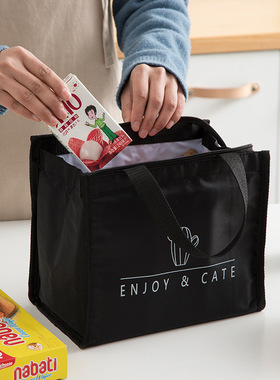 送饭手提袋加厚防水牛津布保温包上班族带饭便当包袋学生款手提饭