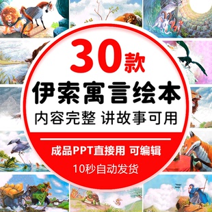 伊索寓言绘本故事PPT狼来了狗和影子披着羊皮的狼家长进课堂课件