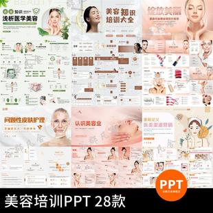 醫美容皮膚護理化妝整形商業計劃書基礎知識服務培訓課件ppt模板