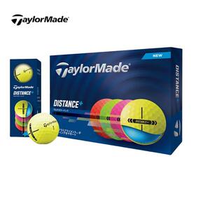 TaylorMade泰勒梅高尔夫二层球distance+彩色双层球比赛练习白球