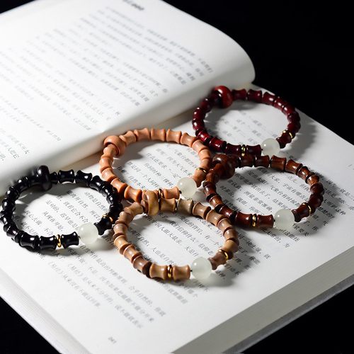 吉方圆民族风夜光手链木质佛珠