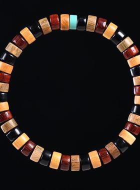 黑花梨木桶珠佛珠手链