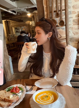 IUIU阿晶家「年末开箱蝴蝶结开衫」毛绒针织上衣2026春季新款