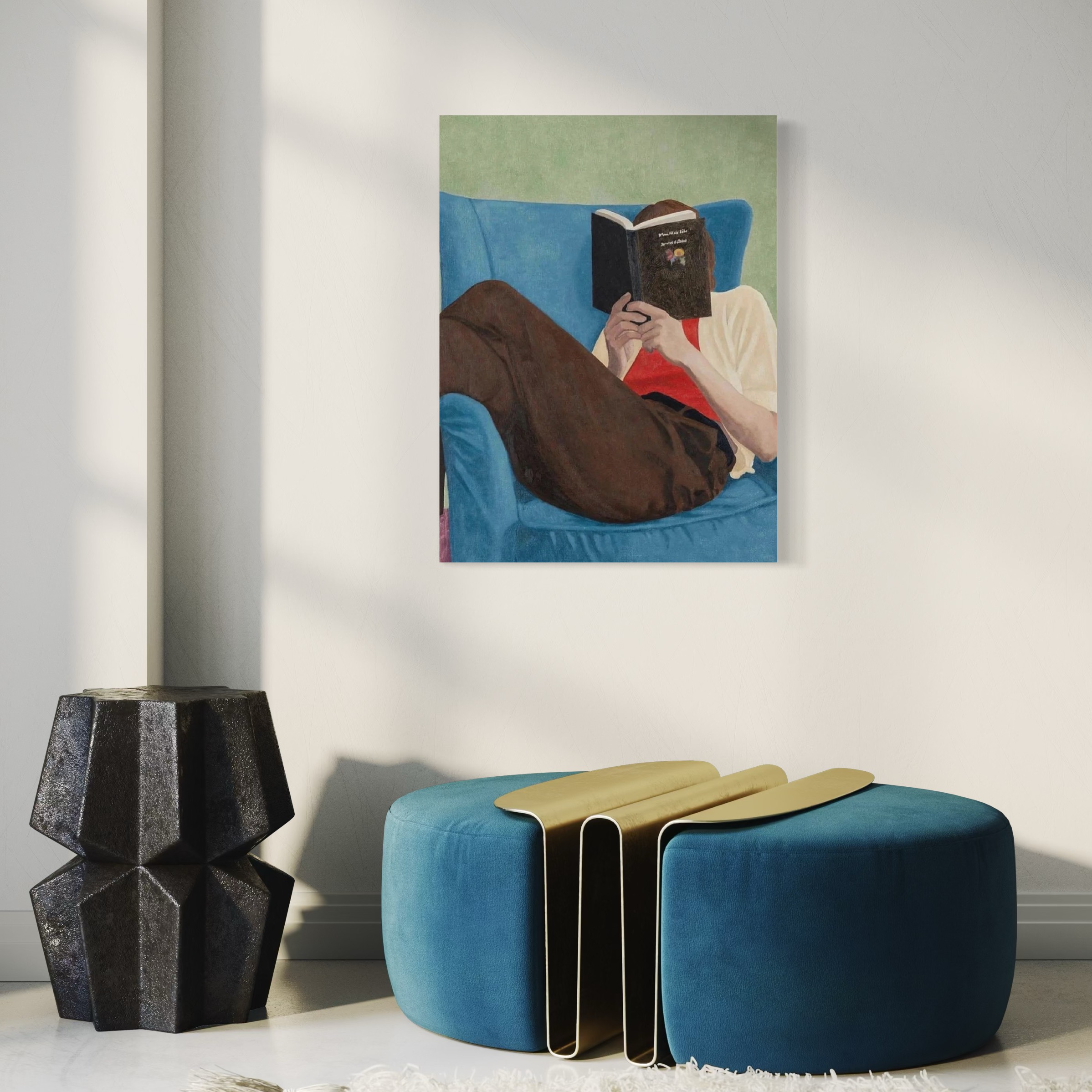 纯手绘油画客厅沙发背景墙艺术画