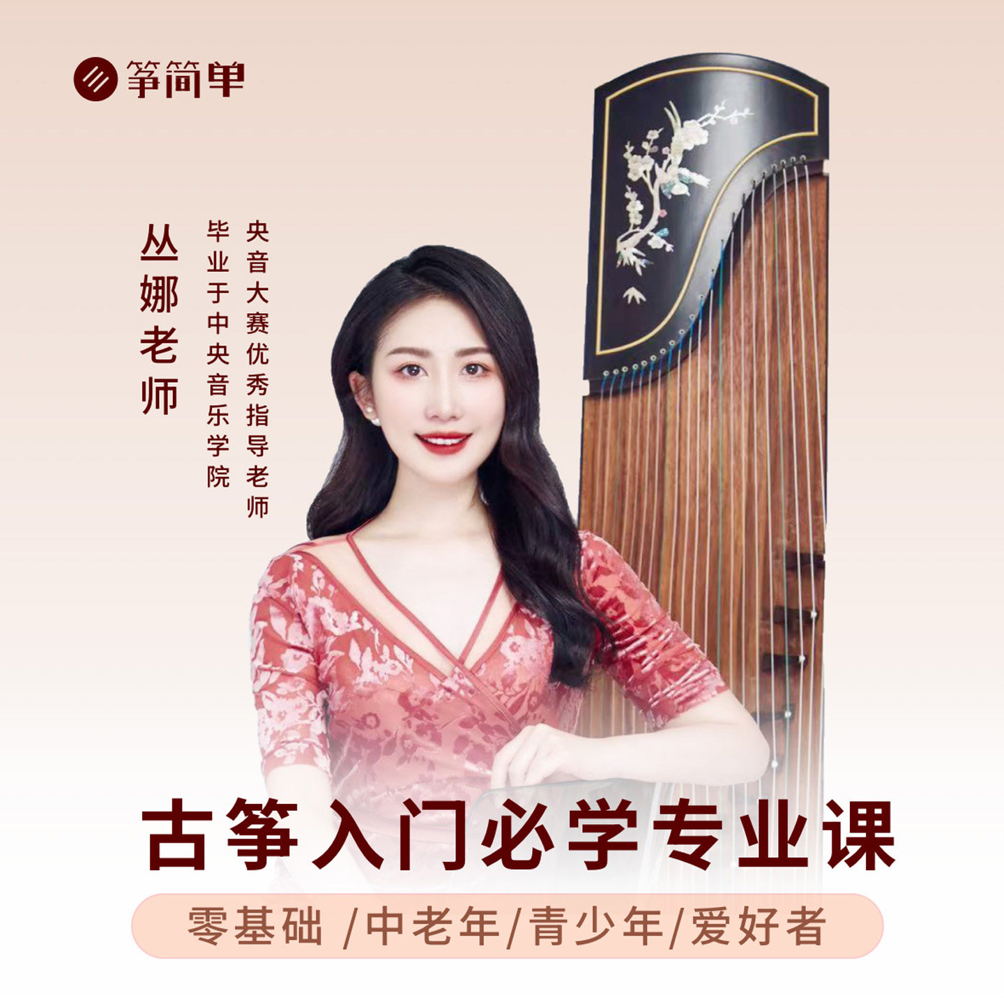 古筝视频精讲课程0基础古筝入门到精通初学者初级教学在线课程