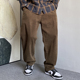 美式 休闲痞帅复古灯芯绒工装 裤 春秋季 男直筒宽松百搭纯棉锥形裤 子