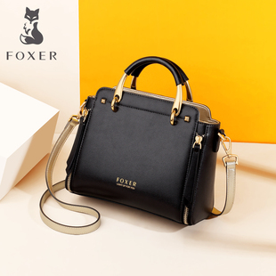 金狐狸手提包包女2025新款潮真皮通勤百搭四季通用女包单肩斜挎包