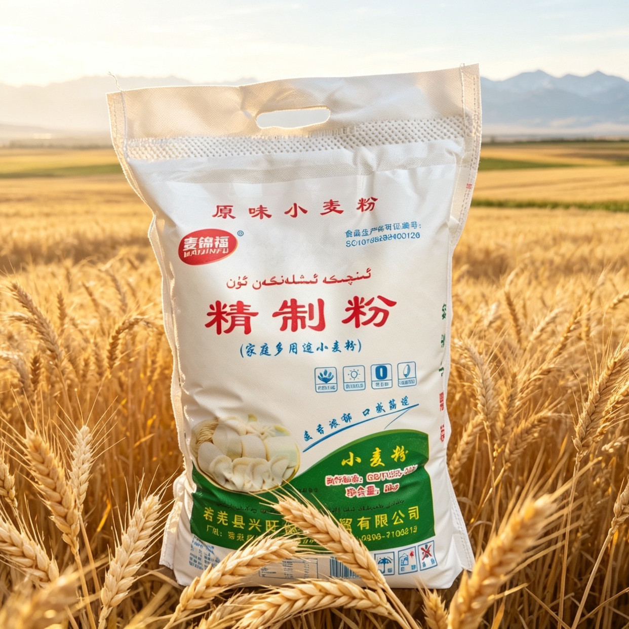 新疆面粉若羌县本地面粉无添加不提取胚芽和麦芯劲道原味麦香