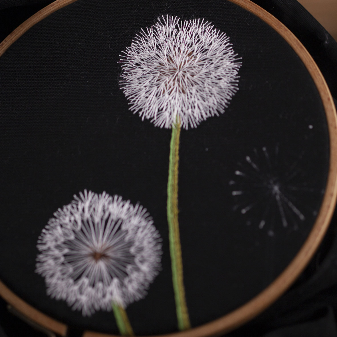 手工刺绣蒲公英材料包套装diy刺绣花朵购物袋帆布袋手作礼物礼品