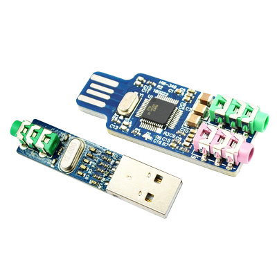 免驱USB声卡 电脑外置声卡模块笔记本声卡 CM108 USB声卡 PCM2704